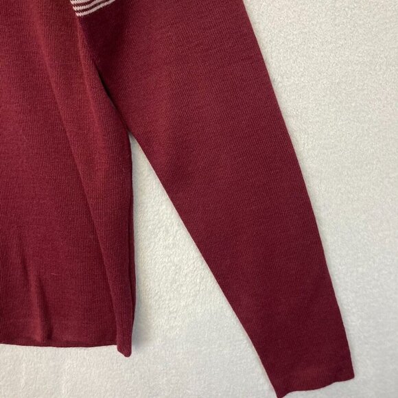 Vintage Topher Colins Canada Wool Blend Sweater Raglan Sleeve Mens Medium M Red - Picture 8 of 16